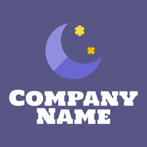 Moon logo on a Butterfly Bush background - Abstrait