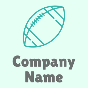 Rugby ball on a Mint Cream background - Sports