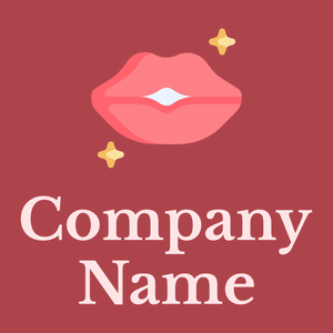 Lips logo on a Chestnut background - Moda & Beleza