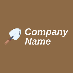 Trowel logo on a Dark Wood background - Fiori