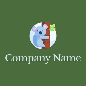 Koala logo on a Fern Green background - Animaux & Animaux de compagnie