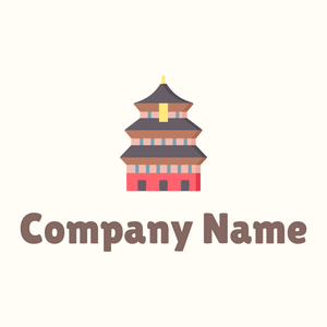 Temple of heaven logo on a  White background - Abstrakt