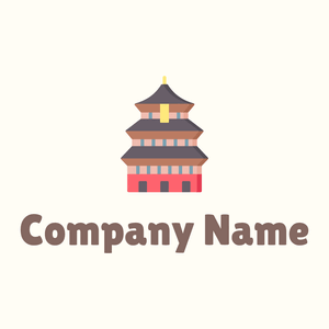 Temple of heaven logo on a  White background - Abstracto
