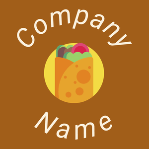 Doner kebab logo on a Golden Brown background - Comida & Bebida