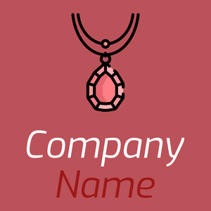 Necklace logo on a Blush background - Moda & Bellezza