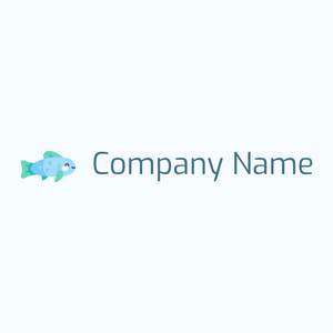 Fish logo on a Alice Blue background - Animals & Pets