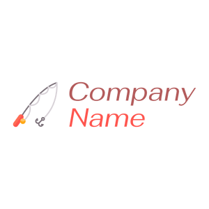 Fishing rod logo on a White background - Spiele & Freizeit