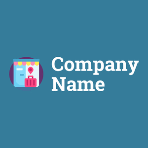 Light Cyan Travel agency on a Lochmara background - Affari & Consulenza