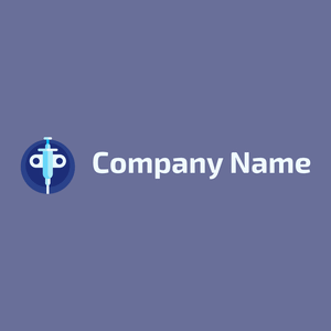 Needle logo on a Waikawa Grey background - Hospital & Farmácia