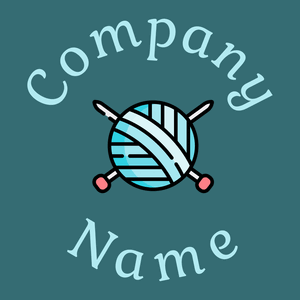 Knitting logo on a Blumine background - Arte & Entretenimiento
