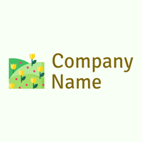 Flowers logo on a Honeydew background - Florale