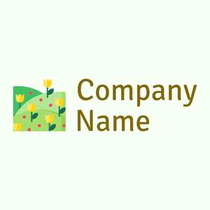Flowers logo on a Honeydew background - Florale