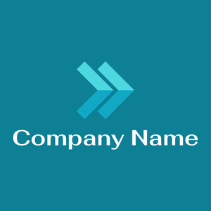 Turquoise Right chevron on a Eastern Blue background - Abstrakt