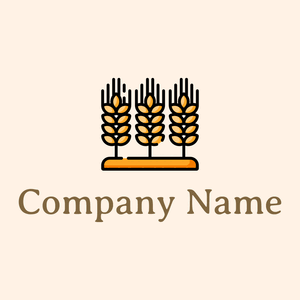 Wheat logo on a Seashell background - Landwirtschaft