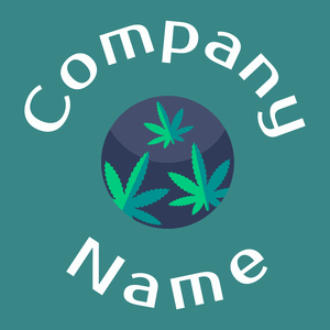 Cannabis logo on a Blue Chill background - Vastgoed & Hypotheek
