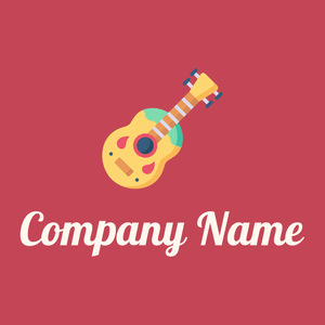 Guitar logo on a Sunset background - Abstrato