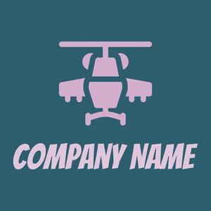 Military helicopter logo on a Blumine background - Auto & Voertuig