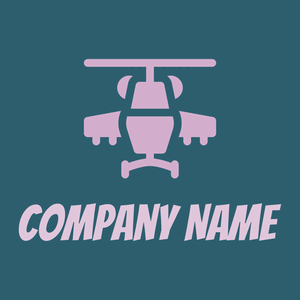 Military helicopter logo on a Blumine background - Automobile & Véhicule