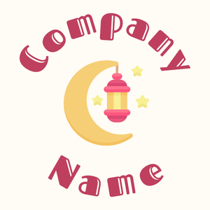 Ramadan logo on a Floral White background - Abstracto