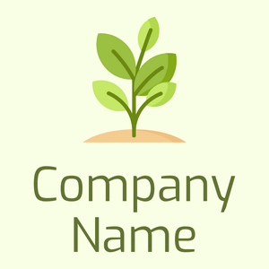 Plant logo on a Light Yellow background - Floral