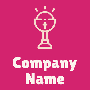 Holy chalice logo on a Cerise background - Religieus