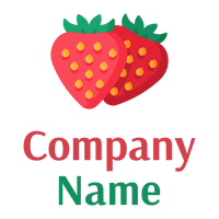 Strawberry logo on a White background - Essen & Trinken