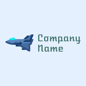 Jet fighter logo on a Alice Blue background - Auto & Voertuig