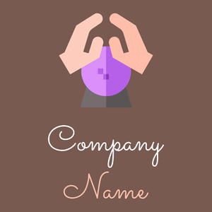 Crystal ball logo on a Roman Coffee background - Abstrait
