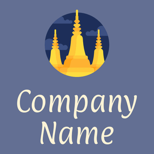 Wat phra kaew logo on a Grey background - Religione