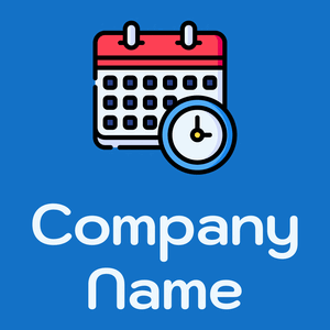 Schedule logo on a blue background - Abstrait