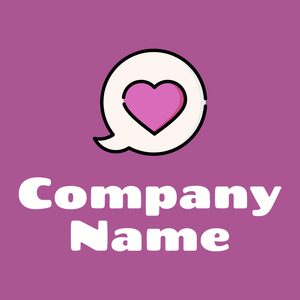 Heart logo on a Violet Blue background - Abstracto