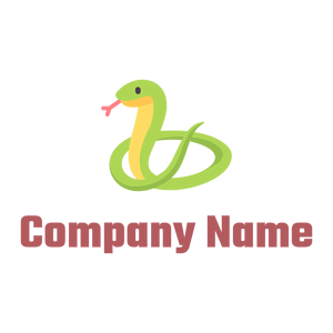 3D Snake logo on a White background - Animales & Animales de compañía