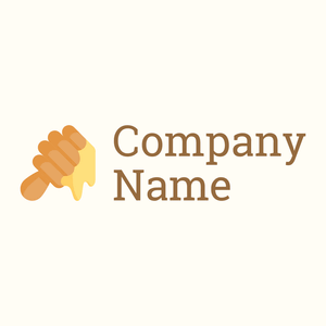 Honey logo on a Floral White background - Florale