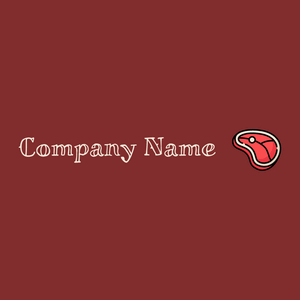 Meat logo on a Lusty background - Nourriture & Boisson
