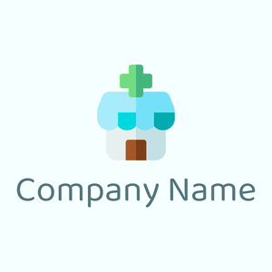 Architecture and city logo on a Azure background - Medizin & Pharmazeutik