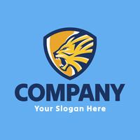 roaring lion logo in shield - Domaine sportif