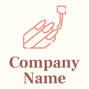 Nail polish logo on a Floral White background - Construction & Outils
