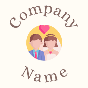 Newlyweds logo on a White background - Mariage