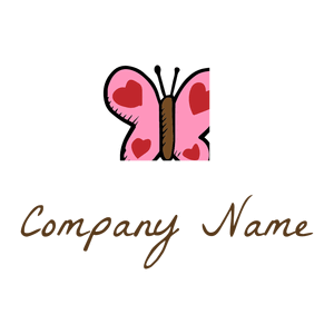 Carnation Pink Butterfly on a White background - Animali & Cuccioli