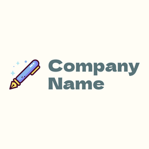 Fountain pen logo on a Floral White background - Comunicaciones