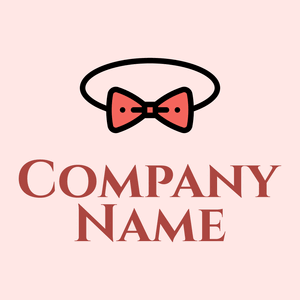 Bow tie  logo on a Misty Rose background - Moda & Belleza