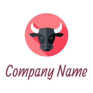 Salmon Bull on a White background - Animali & Cuccioli
