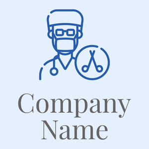 Surgeon logo on a Alice Blue background - Medical & Farmacia