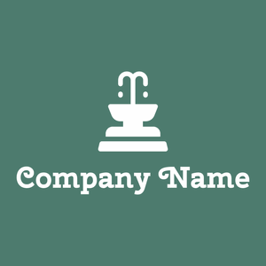 Fountain logo on a Dark Green Copper background - Arquitetura