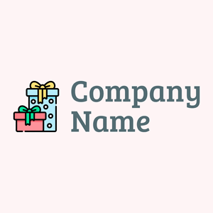 Gift boxes logo on a Snow background - Abstrait