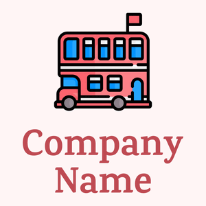 Double decker bus on a Snow background - Voyage & Hotel