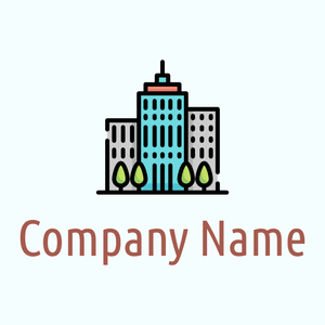 Skyscrapper logo on a blue background - Architectural