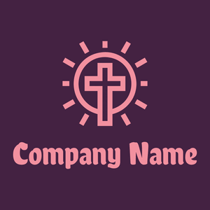 Cross logo on a Castro background - Religious