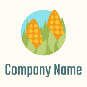 Rounded Corn logo on a Floral White background - Agricultura