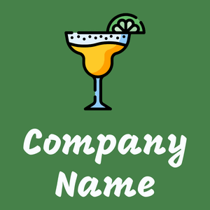 Outlined Margarita on a Fern Green background - Eten & Drinken